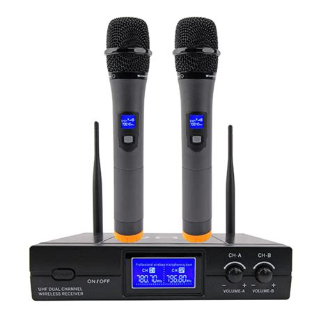 China 2 Channel Wireless Microphone System Manufacturers 2 Channel