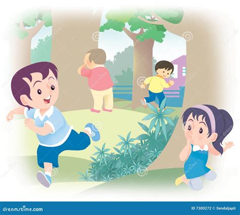 Hide And See, Set Cartoon Vector | CartoonDealer.com #38944243