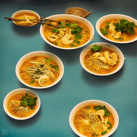 Laksa Singapore Food Art Print Paintings Paintings And Prints