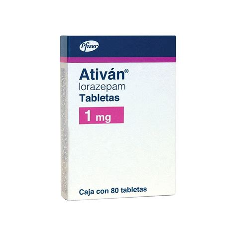 Ativan 80 Tabletas Caja Lorazepam 1 Mg