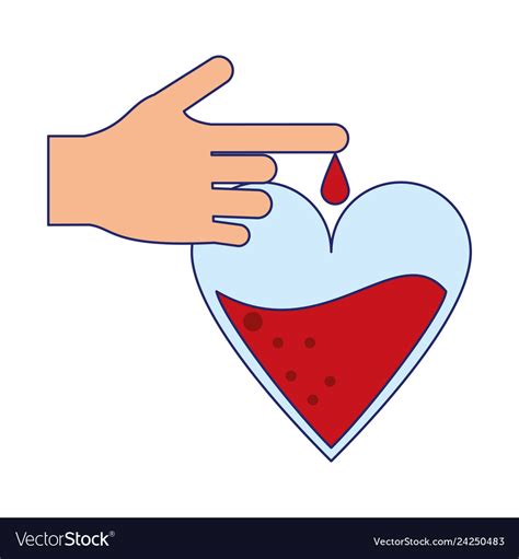 Hand With Blood Drops Donation Campaign Royalty Free Vector