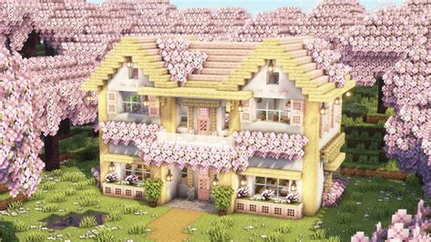 Minecraft How To Build A Cute Cherry Blossom House Tutorial YouTube