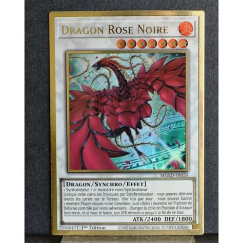 Carte YU GI OH MGED FR026 V2 Dragon Rose Noire Alternate Art 1ED NEUF