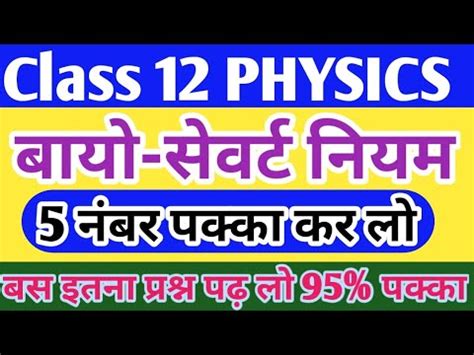 बय सवरट क नयम Bio savart ka niyam Biot savart law class 12