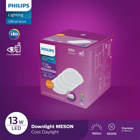 Jual Philips Downlight LED Meson 59464 125 13W 65K Putih Paket 3