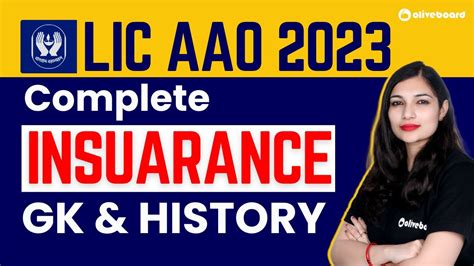 Lic Aao 2023 Complete Insurance Related Static Gk And History Lic Aao