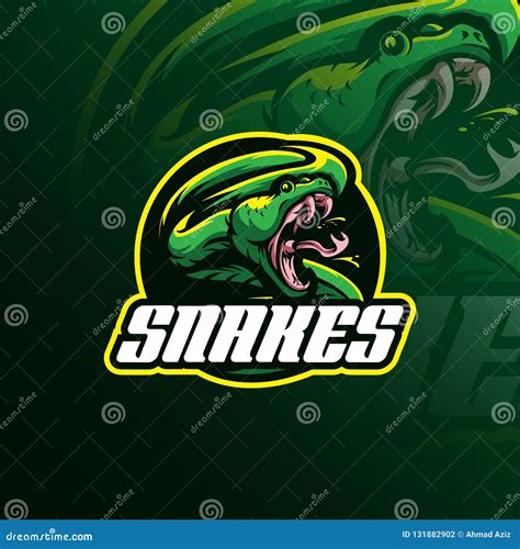 Snake Mascot Logo Design Vector With A Modern Color Concept And Badge