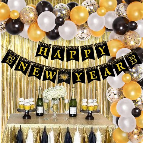 New Year Eve Decorations Supplies Happy New Year Balloon Garland