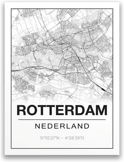 Poster Plattegrond Rotterdam A Bol