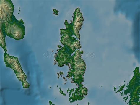 Dinagat Islands Philippines Physical No Legend Stock Illustration