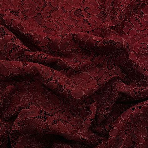 Burgundy Lace Fabric — Tissus En Ligne