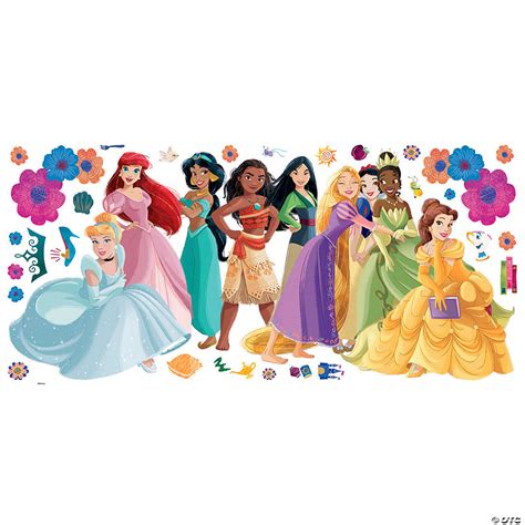 Disney princess flowers and friends giant peel & stick wall decals | Oriental Trading