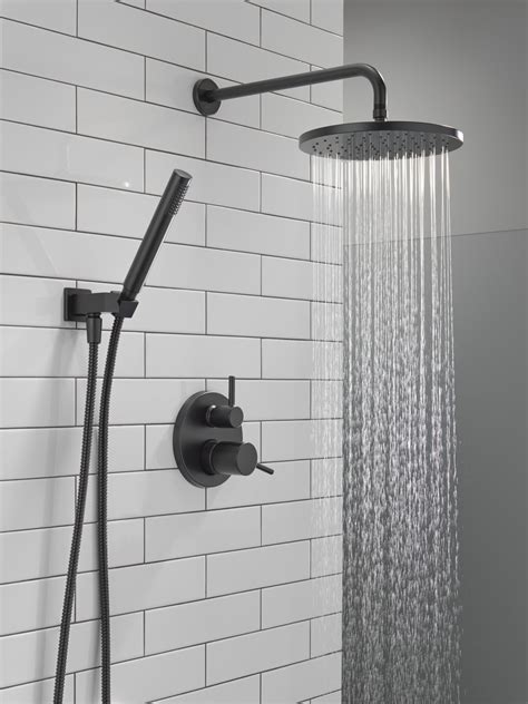 Delta Faucet Modern Raincan Setting Round Shower System Including