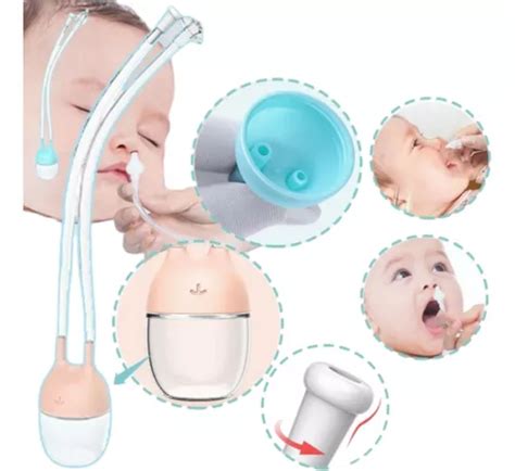 Kit Aspirador Nasal Para Bebé Seguro Suave Saca Mocos Meses sin interés