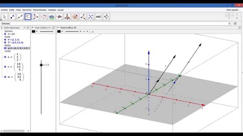 11 Curso Geogebra 3d Ecuación De La Recta En 3d Dados Punto Y