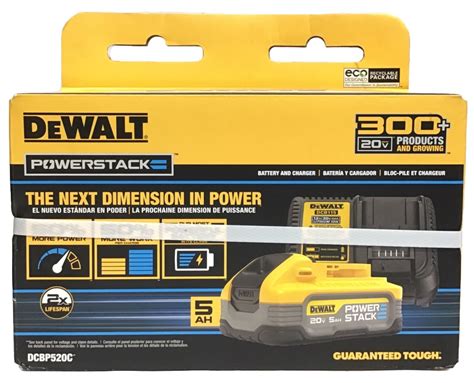 Dewalt Powerstack 20v Max 5ah Battery Kit Dcbp520c 885911835053 Ebay