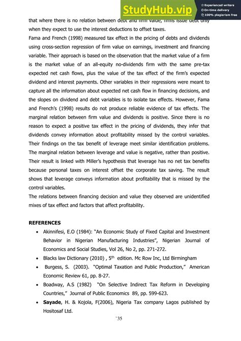 1 THE EFFECT OF TAXATION ON BUSINESS DECISION A CASE STUDY OF AL