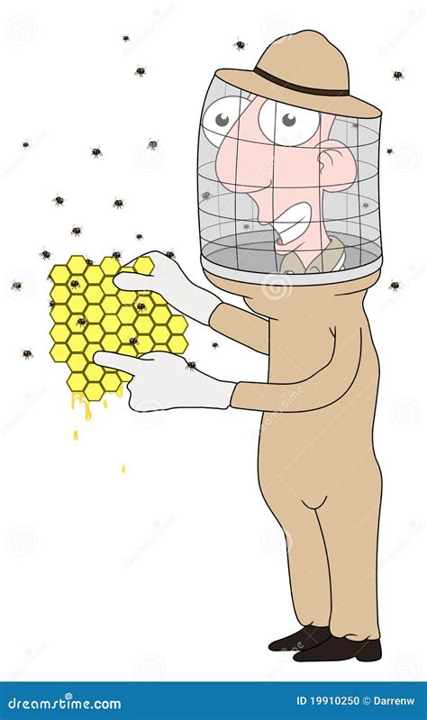 Beekeeper Stock Illustration Illustration Of Bees Honeycomb 19910250