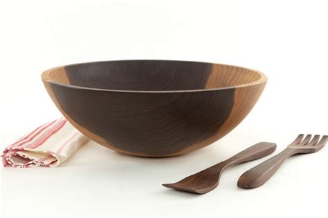 Handmade Wooden Bowl Black Walnut Serves Black Walnuts