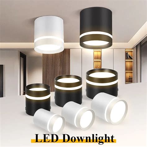 Dobr Vel Cob Led Downlight Superf Cie Montada Spotlight L Mpada Do Teto