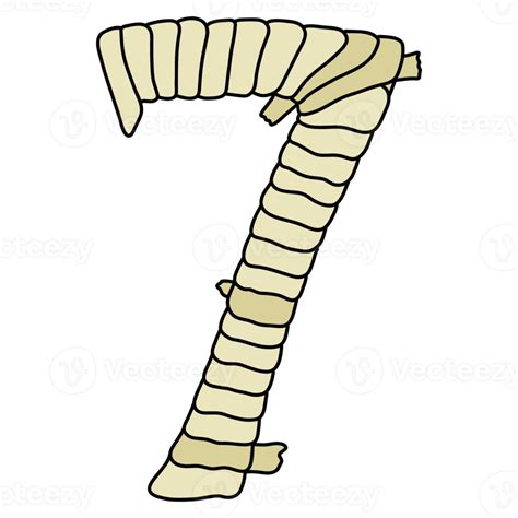 Número 7 7 Fuente Diseño 28075616 Png