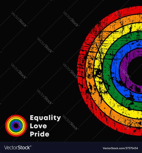 Equality Love Pride Lgbt Slogan Colorful Poster Vector Image