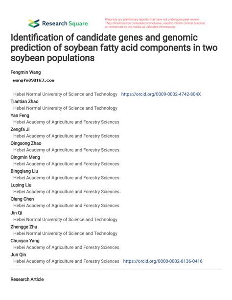 Pdf Identification Of Candidate Genes And Genomic Prediction Of