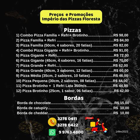 Menu em Império das Pizzas Floresta restaurante Joinville