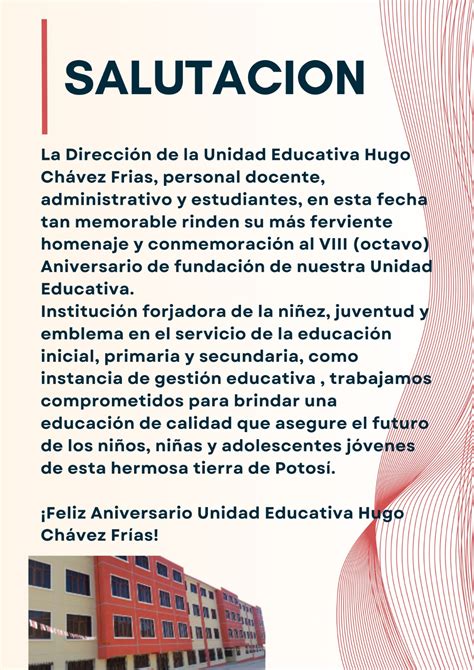 Salutacion Unidad Educativa Hugo Chavez Frias Radio Kollasuyo