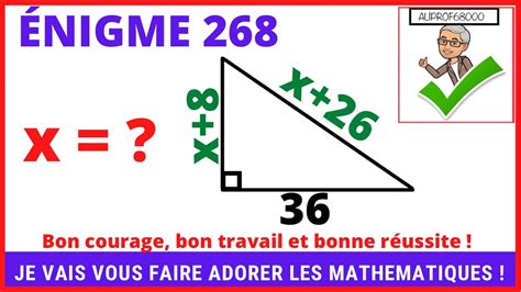 Énigme 268 Calculer X Youtube