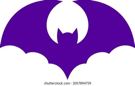 Flying Bat Silhouette Halloween Decoration Element Stock Vector ...