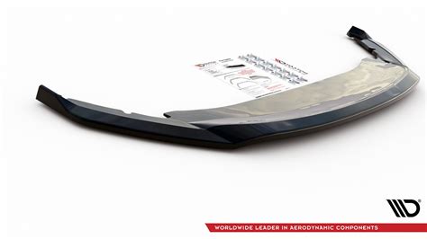 Front Splitter V 2 Skoda Octavia Mk4 Gloss Black Spoilering