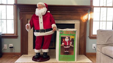 Gemmy Life Size 4 Singing Dancing Santa Claus Animatronic Figure