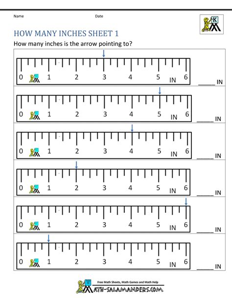 Measuring Length Worksheets for Kindergarten