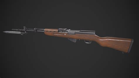 SKS Rifle 3D Model TurboSquid 2004136