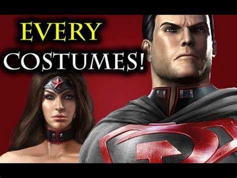 Injustice Gods Among Us ALL Costumes 1080p HD EVERY Skins YouTube