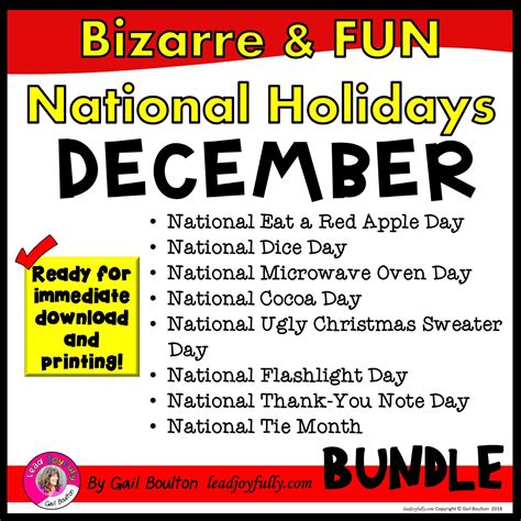 Bizarre And Fun National Holidays To Celebrate Your Staff December