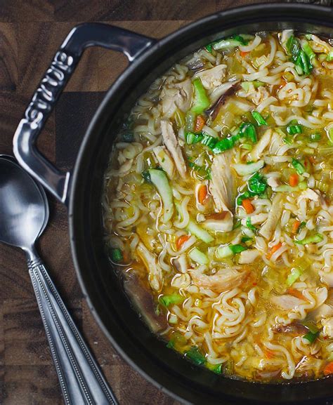 Thai Ramen Noodle Chicken Soup