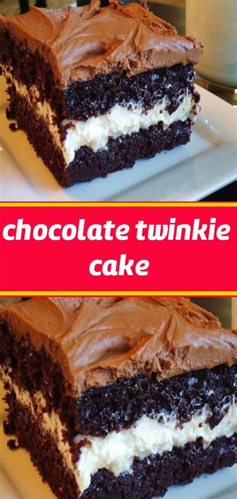 Chocolate Twinkie Cake Chocolate Twinkie Desserts Twinkie Cake