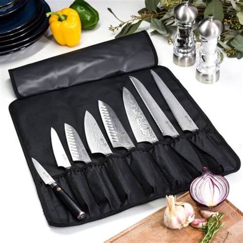 Damascus 67 Knife Set 8 Piece With Wooden Block Damascus 67 From ProCook