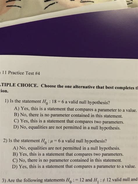 Solved Practice Test Tiple Choice Choose The One Chegg