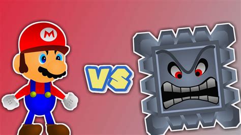 Mario Vs Thwomp Youtube