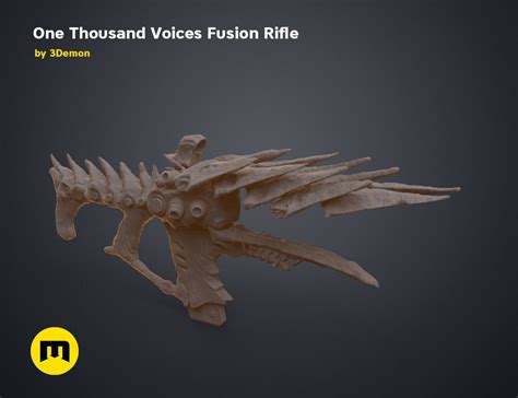 One Thousand Voices Fusion Rifle D Model D Printable Cgtrader