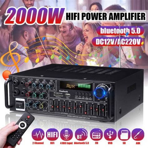 Jual Dijual Sunbuck Bluetooth Eq Audio Amplifier Karaoke Home Theater