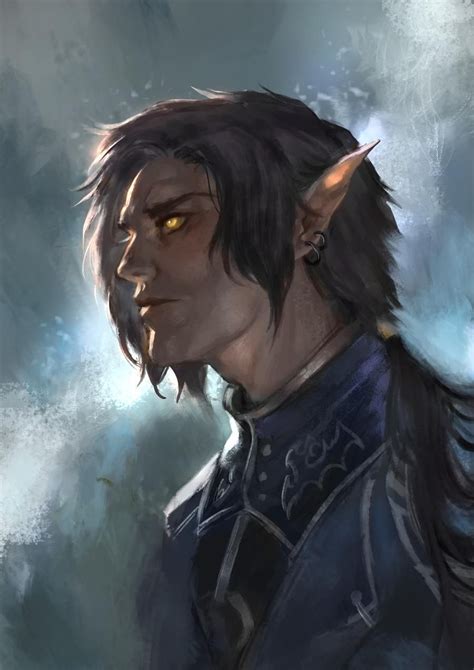 Male Pc Portrait Fantasy Art Illustrations Elf Art Male Elf