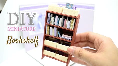 Diy Miniature Dollhouse Bookshelf Bookshelf Miniature Okgo Net