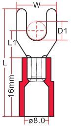 Nylon Insulated Fork Terminal SUGO INDUSTRIAL COMPANY LTD