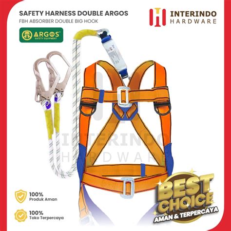 Jual Safety Harness Full Body Harness Absorber Double Lanyard Hook