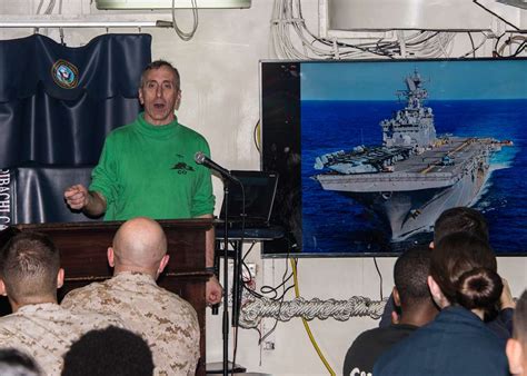 Capt Joseph O Brien Commanding Officer Of The Wasp Class Amphibious