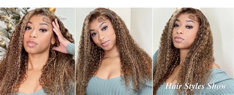 Amazon Water Wave Human Hair Bundles Ombre Honey Blonde Curly Bundles Glossy Shed Free